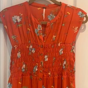 Free People floral mini dress.